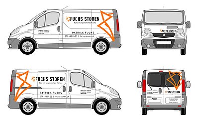 Fahrzeugbeschriftung easy graphics - Fuchs Storen